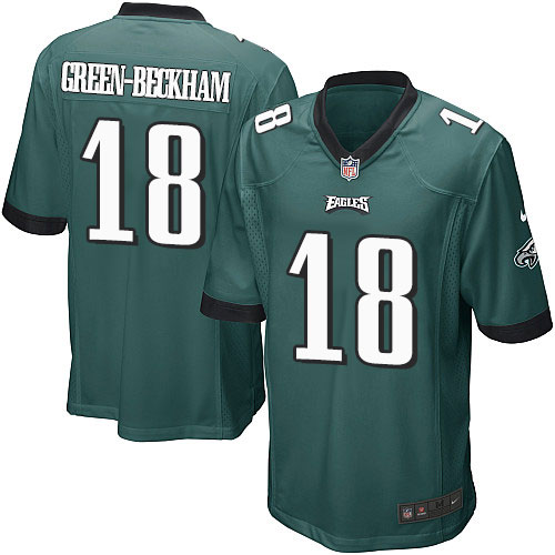 Men's Game Dorial Green-Beckham Nike Jersey Midnight Green Home - #18 NFL Philadelphia Eagles